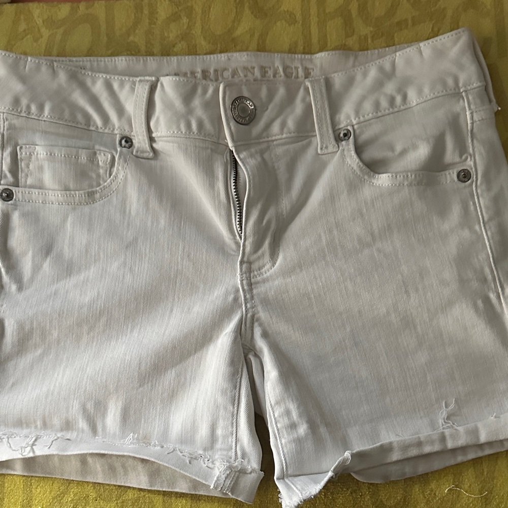 American Eagle Outfitters White Denim Cutoff Women's Shorts
